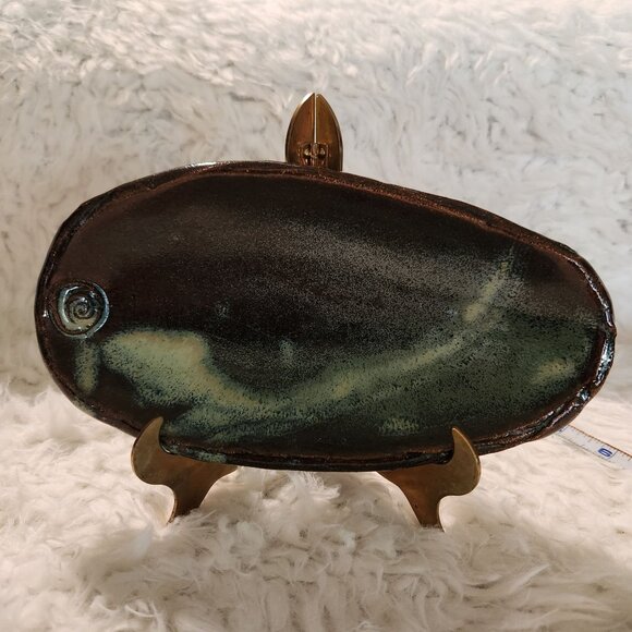 Handcrafted Marked Pottery Ceramic Trinket Dish Boho, Cottage, - Picture 8 of 10